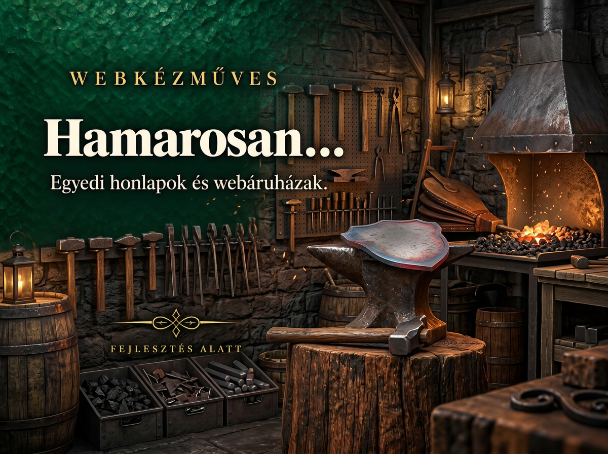 Webkézműves. Hamarosan… Egyedi honlapok és webáruházak. Fejlesztés alatt.
